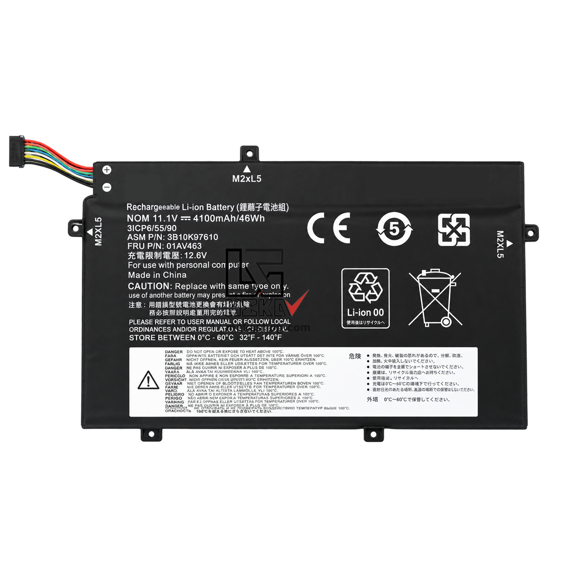 باتری لپ تاپ لنوو Lenovo مدل 01AV463 مناسب ThinkPad L480 L490 L580 L590