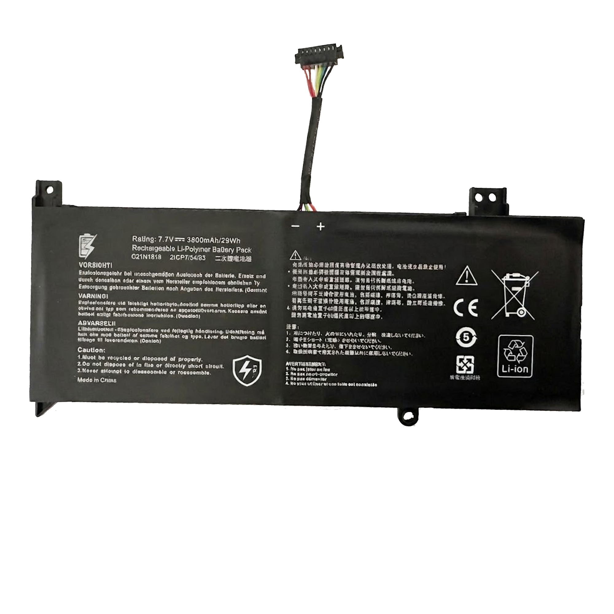 باتری لپ تاپ ایسوس Asus R521 مدل B21N1818-3