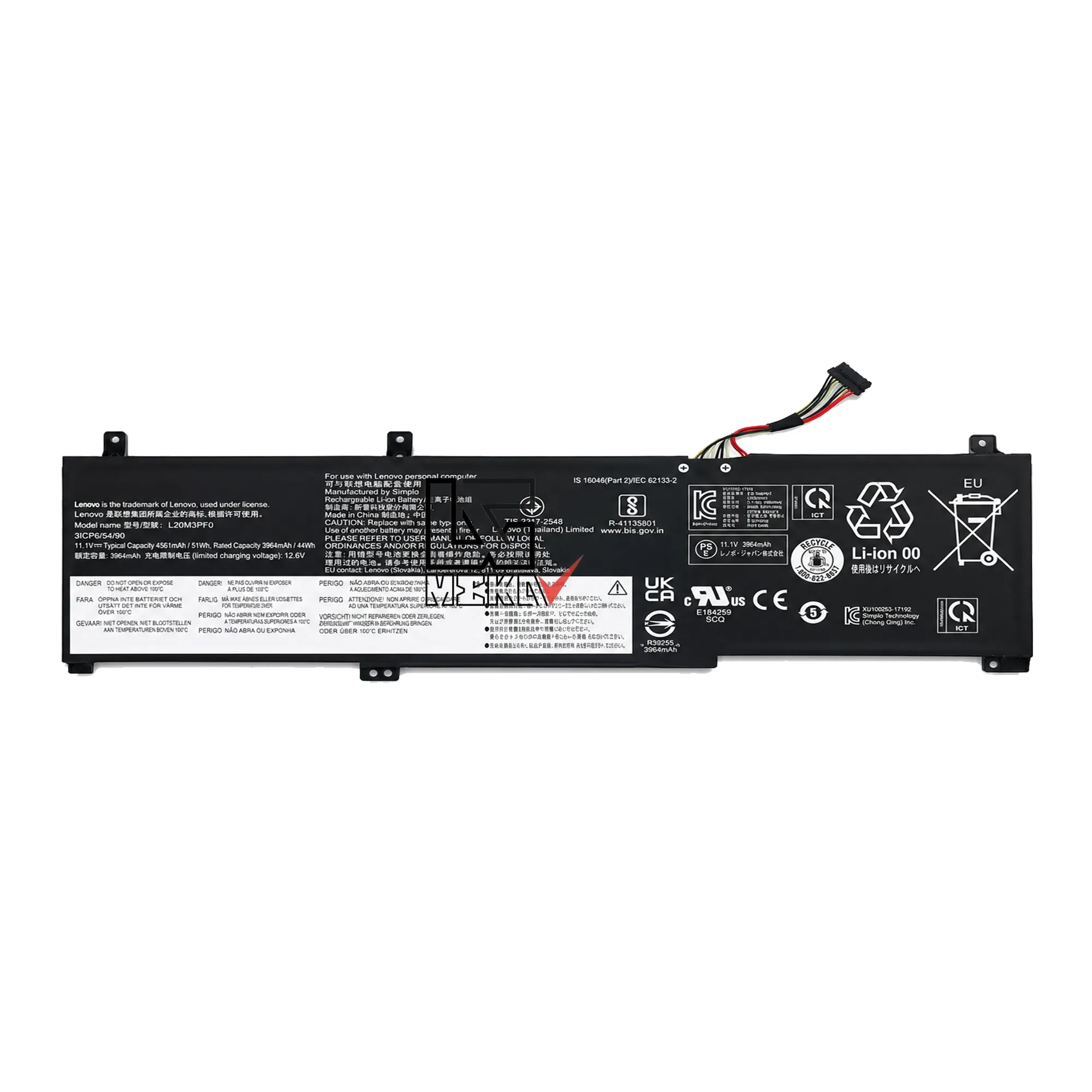 باتری لپ تاپ لنوو Lenovo IdeaPad 3 V15...