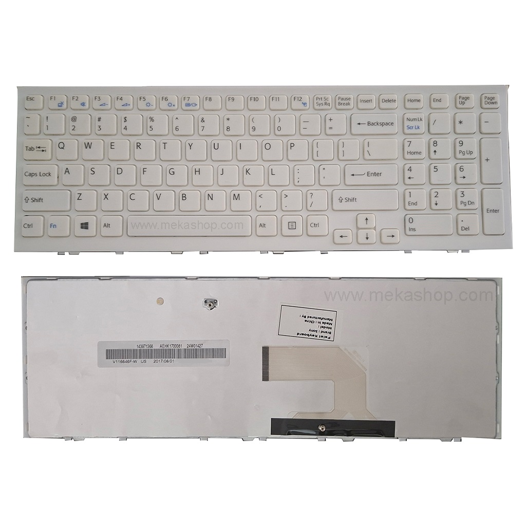 کیبورد لپ تاپ سونی Sony VGN-EE سفید