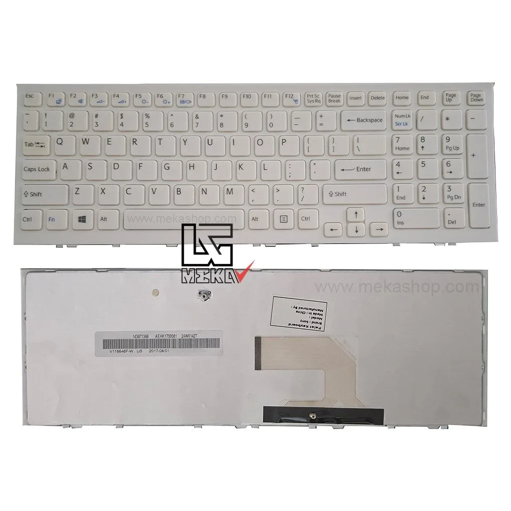 کیبورد لپ تاپ سونی Sony VGN-EE سفید