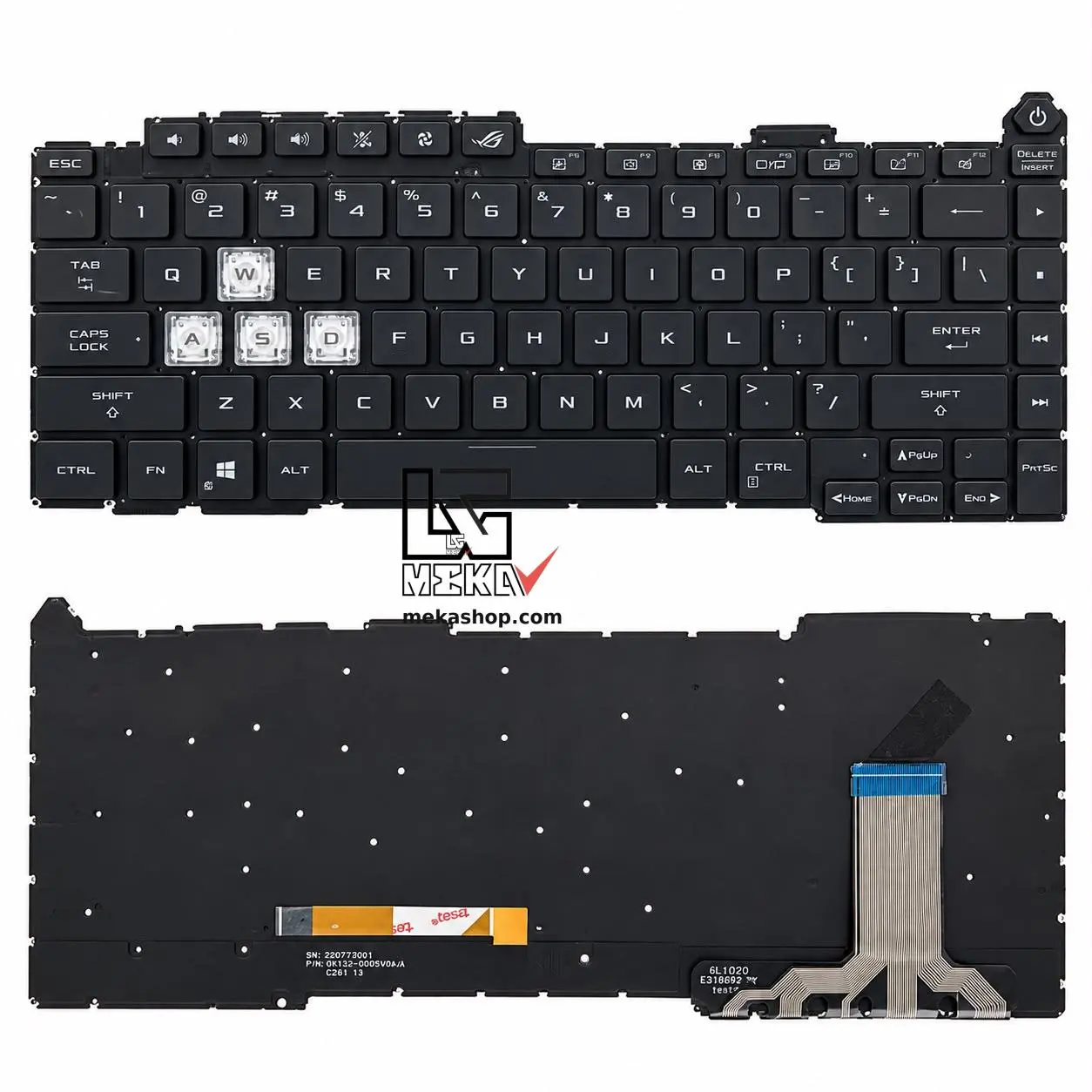 کیبورد لپ تاپ ایسوس ROG Strix G15 G513 با نور پسزمینه