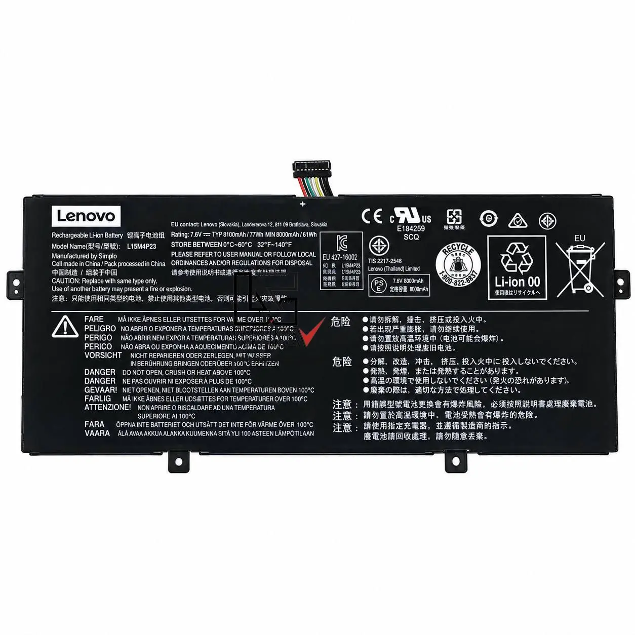 خرید باتری لپ تاپ لنوو Lenovo Yoga 910-13IKB مدل L15M4P23 سازگار با Yoga 910-15IKB و Yoga 5 Pro