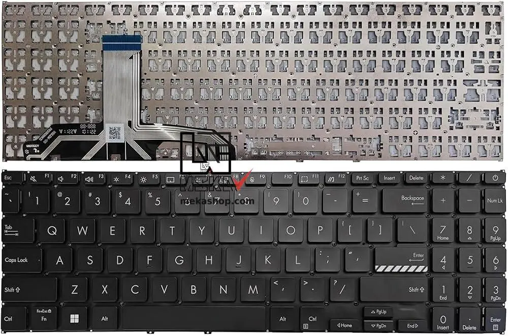 **توضیح مختصر:** کیبورد لپ تاپ ASUS VivoBook P1603 M1603 F1603 X1605 M1605 P1605 S1605 مشکی بک لایت، مناسب تعویض کیبورد خراب یا فرسوده. **توضیح عکس:** تصویر کیبورد مشکی بک لایت لپ تاپ ASUS VivoBook سری P1603، M1603، F1603، X1605، M1605، P1605 و S1605. **عنوان عکس:** کیبورد لپ تاپ ASUS VivoBook P1603 M1603 F1603 X1605 بک لایت **متن جایگزین:** کیبورد مشکی بک لایت لپ تاپ ASUS VivoBook P1603 M1603 F1603 X1605