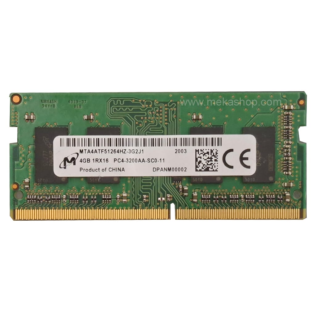 رم لپ تاپ میکرون Micron DDR4 3200MHz PC4 CL11 4GB